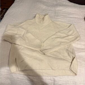 Cream Turtleneck Sweater
